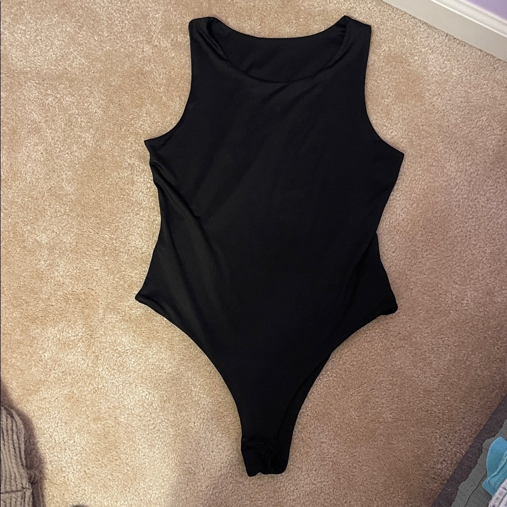 Black Sleeveless Bodysuit
